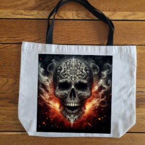 TOTE BAG "skull fire"