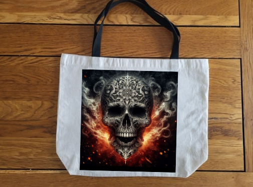 TOTE BAG "skull fire"